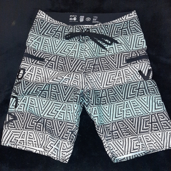RVCA Other - RVCA Swim Board Shorts Logo Stripe Sz 30